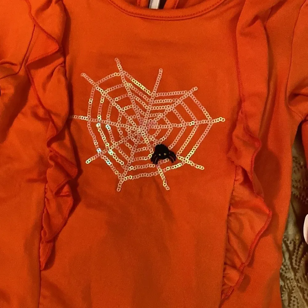 Three-Piece Clothes Set Pullover, Spider Printed Pattern Pants and Headb… - Picture 4 of 7